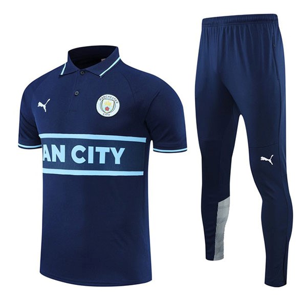 Polo Manchester City Conjunto Completo 2022-2023 Azul Marino